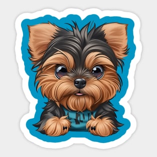 Yorkshire Terrier puppy Sticker